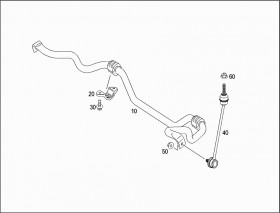 Стабилизатор (A2213230965) для Mercedes Benz