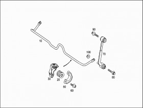 Втулка стабилизатора (A2033260381) для Mercedes Benz