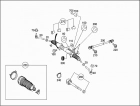 Сайлентблоки крепления рулевой рейки (A1644600029) для Mercedes Benz