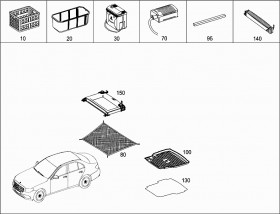 Складная защита порога багажника (A2536932000) для Mercedes Benz