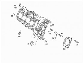 Задняя крышка коленвала с сальником (A2660110332) для Mercedes Benz