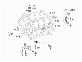 Сальник коленвала задний (с крышкой) (A2720100614) для Mercedes Benz