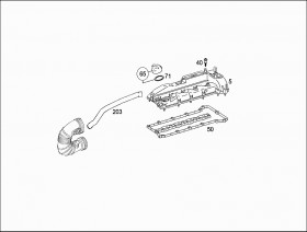 Прокладка клапанной крышки (A6510160321) для Mercedes Benz