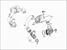 Патрубок вентиляции картерных газов (A6420160330) для Mercedes Benz