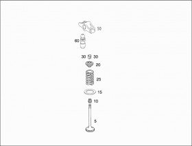 Клапан впускной 5,97 мм Mercedes M273 / ML W164 / GL X164 / E C207/W211/W212 / CL C216 / CLS (A2730500326) для 