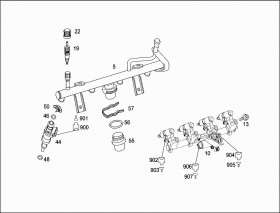 Форсунка топливная (A271078002380) для Mercedes Benz