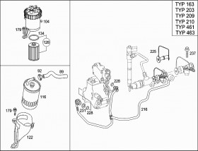 Топливный фильтр (A6110920001) для Mercedes Benz