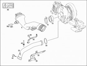 Уплотнение от коллектора к турбине (A6420940080) для Mercedes Benz