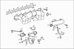 Прокладка уплотнительная (A6130980180) для Mercedes Benz