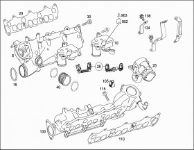 Сервомотор, привод заслонок коллектора (A6421500594) для Mercedes Benz