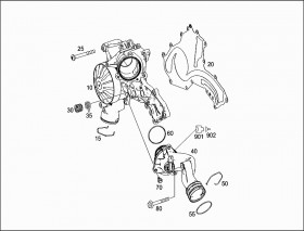 Водяной насос (A1572000201) для Mercedes Benz