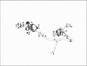 Прокладка помпы (A2702030080) для Mercedes Benz