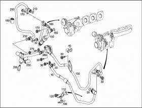 Трубка охлаждения турбины (A1572000151) для Mercedes Benz