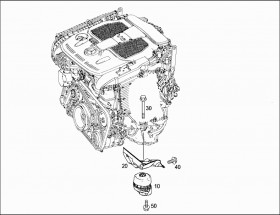 Подушка двигателя (A2042403517) для Mercedes Benz