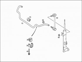 Стойка переднего стабилизатора (A2033202889) для Mercedes Benz