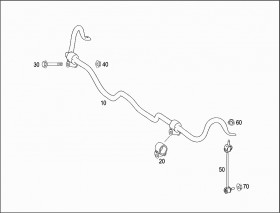 Тяга стабилизатора (A2213201989) для Mercedes Benz