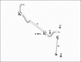 Стойка стабилизатора задняя левая (A2223200389) для Mercedes Benz