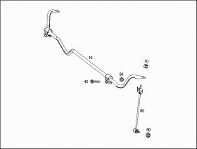 Стабилизатор задний (A2223200111) для Mercedes Benz