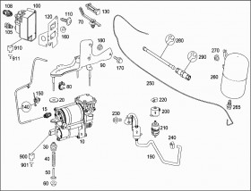 Кронштейн компресора пневмоподвески (A2213200243) для Mercedes Benz