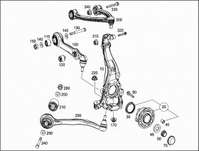 Продольный рычаг правый (A2223302401) для Mercedes Benz