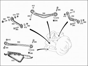 Поперечная тяга (A2223500132) для Mercedes Benz