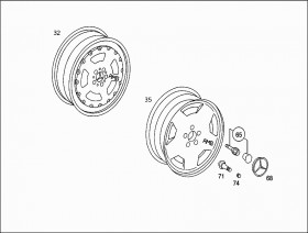 Колесный диск (B66020084) для Mercedes Benz