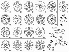 Болт колесный (черный, короткий) (A0009908307) для Mercedes Benz