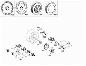 Датчики давления воздуха в шинах (A0009058504) для Mercedes Benz
