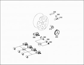 Болт колесный (хром короткий) (A0009905107) для Mercedes Benz