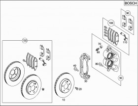 Тормозные колодки передние (A0064204320) для Mercedes Benz