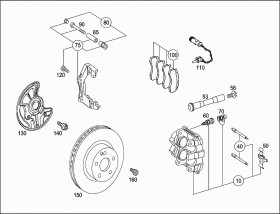 Скоба тормозн. механизма (A003420548380) для Mercedes Benz