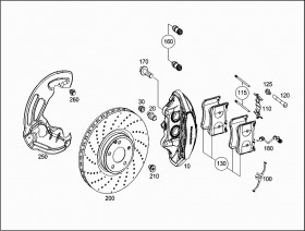 Колодки тормозные передние (A0084200120) для Mercedes Benz