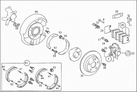 Ts тормозная колодка (A0004209820) для Mercedes Benz