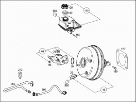 Ts усилитель торм.привода (A1664301030) для Mercedes Benz