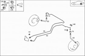 Болт крепления тормозной трубки (A0004280472) для Mercedes Benz