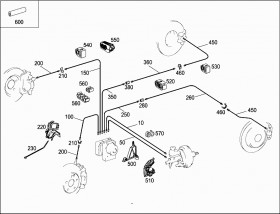 Тормозной шланг (A2044201048) для Mercedes Benz