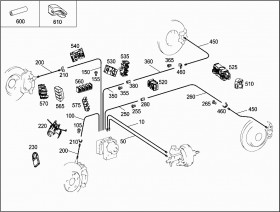 Тормозной шланг (A2224200348) для Mercedes Benz