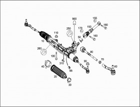 Рулевая тяга (A2123302803) для Mercedes Benz