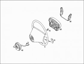 Шлейф керма подушки SRS (A0004640318) для Mercedes Benz