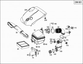 Клипса декоративной крышки двигателя (A6420910350) для Mercedes Benz