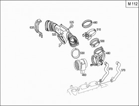 Патрубок вентиляции картерных газов (A1120180682) для Mercedes Benz