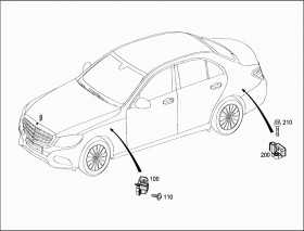 Датчик вертик.ускор. (A0009057802) для Mercedes Benz