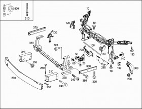 Кронштейн бампера слева (A2466210134) для Mercedes Benz