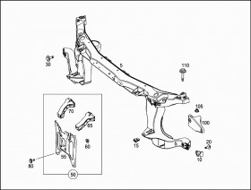 Фиксатор поперечной балки (A4478850064) для Mercedes Benz