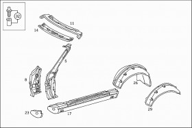 Болт (A0009901210) для Mercedes Benz