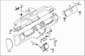 Плафон освещения салона (A1298200301) для Mercedes Benz