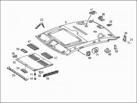 Обшивка крыши (A2107800340) для Mercedes Benz