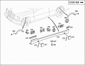 Уплотнитель (A2026984130) для Mercedes Benz