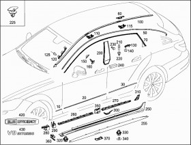 Декоративная накладка (A2186900662) для Mercedes Benz