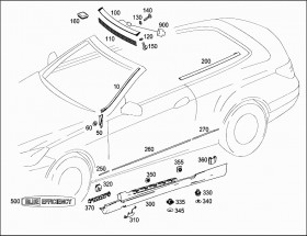 Крепежная планка (A2076980127) для Mercedes Benz